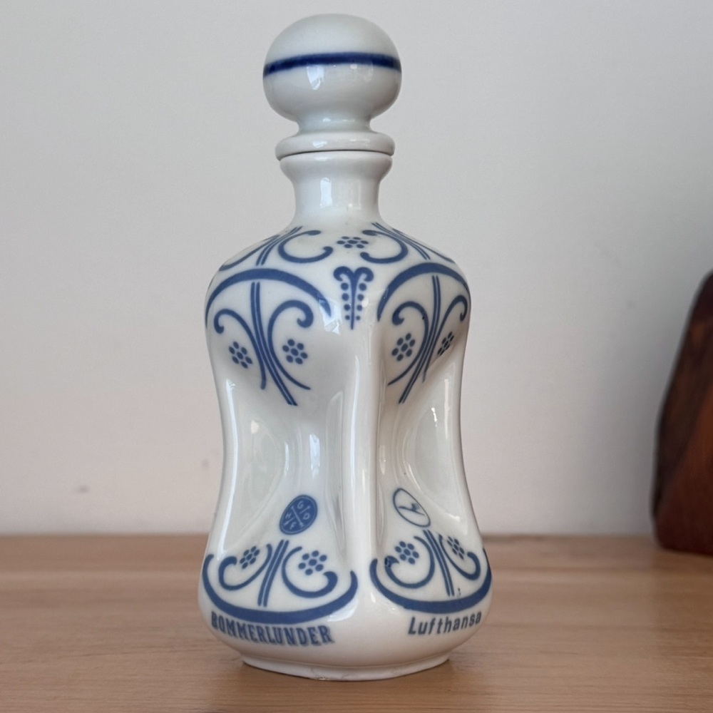 1950's Lufthansa Airlines of Germany Porcelain Liquor
Bottle